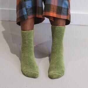 Baserange Buckle Overankle Socks Cotton French Terry Mun Green Grass 36-39 6-9